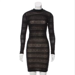 NWOT Alice + Olivia black Crocheted dress